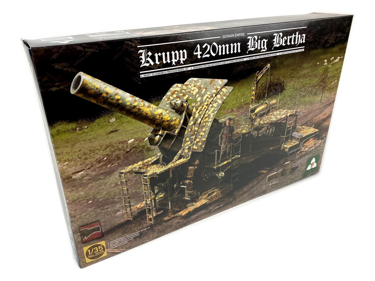 Takom 1/35 German Empire 420mm Big Bertha Siege Howitzer Plastic Model